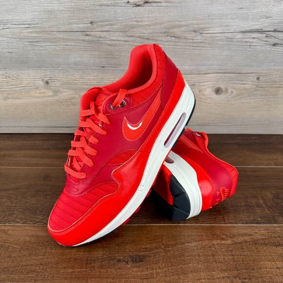 Nike Air Max 1 Mens Size 9 Gym Red Sail University Red Crimson HQ3607 687 - Picture 1 of 9